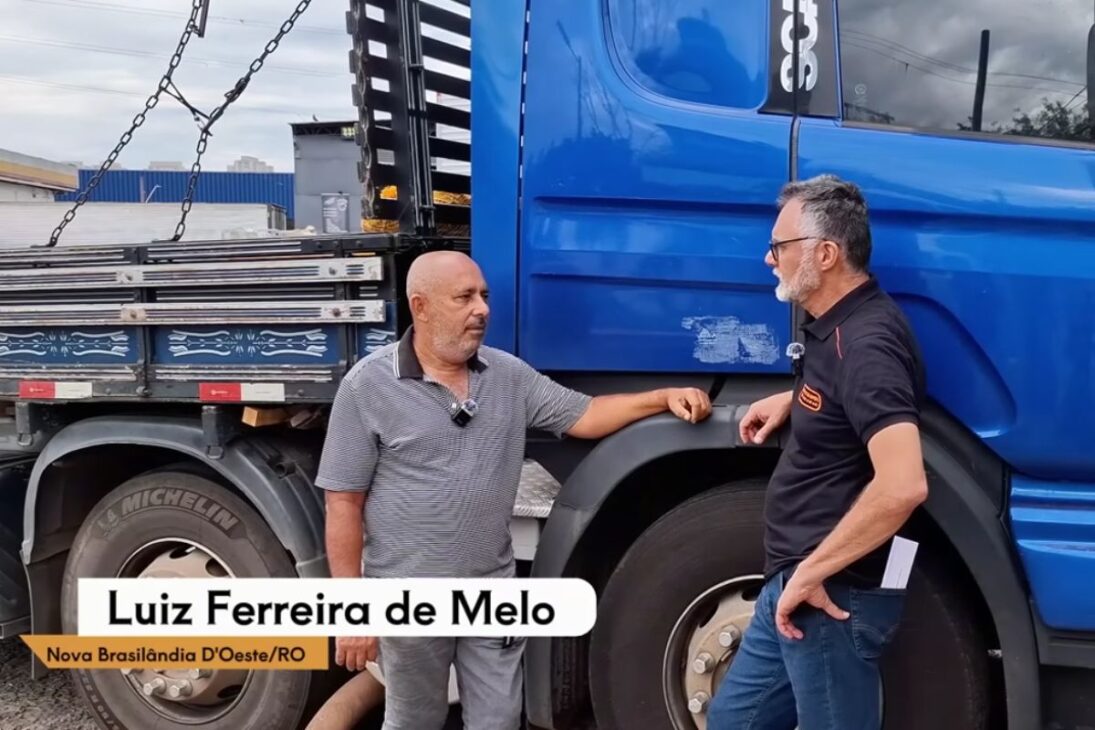 Historia de un camionero autónomo que compra camiones cero con financiamiento de camión, apoyo de gerente de banco y programa FINAME para crecer en el transporte.