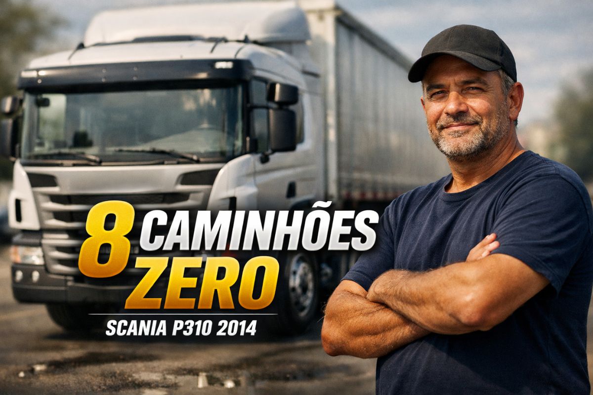 História de caminhoneiro autônomo que compra caminhões zero com financiamento de caminhão, apoio de gerente de banco e programa FINAME para crescer no transporte.