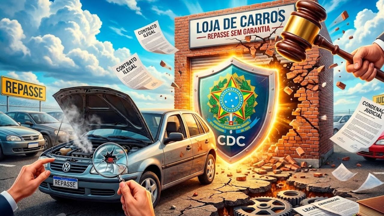 Carro de repasse continua tendo garantia, e especialista explica por que lojas tentam negar direito, como o CDC protege o comprador e como a Justiça vem condenando