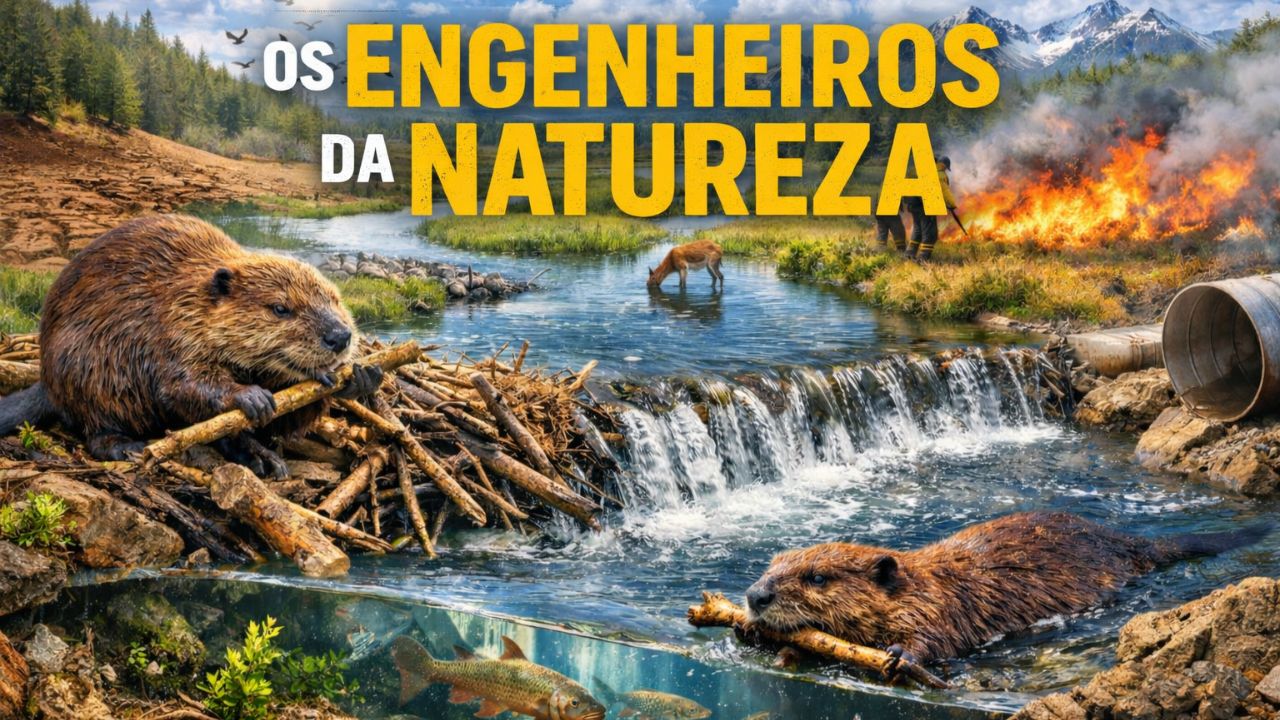 Castores voltam aos rios dos Estados Unidos, constroem barragens naturais, recuperam bacias degradadas, recarregam aquíferos, reduzem incêndios, salvam peixes