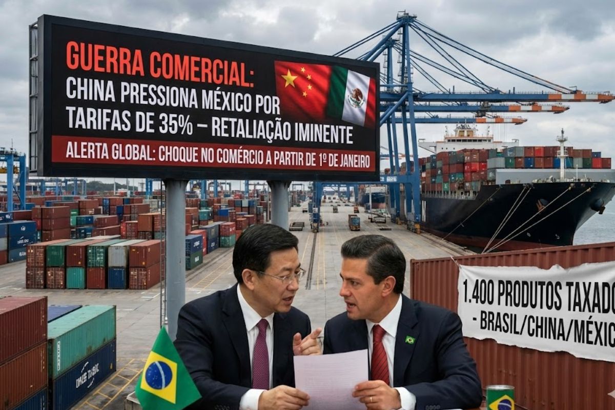 China exige que México reverta tarifas que afetam exportação e ameaçam o comércio global, ampliando tensão geopolítica no mercado internacional.