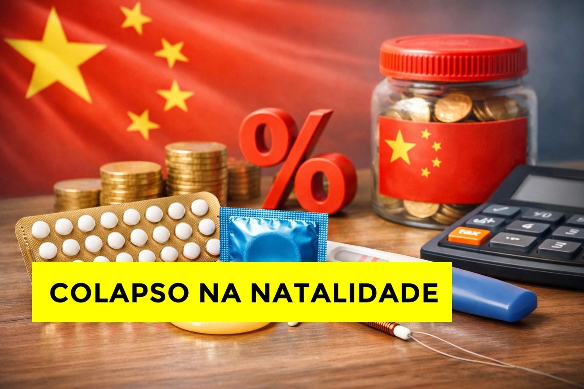 China anuncia imposto de 13% sobre contraceptivos a partir de 2026 para tentar conter queda da natalidade e reverter declínio populacional acelerado.
