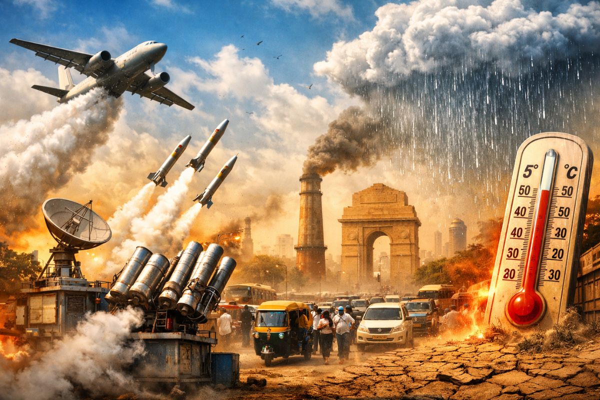 Cidade mais poluída do mundo, Nova Délhi tenta chover para respirar, lança experimento de chuva artificial, enfrenta ar sufocante, calor extremo e vira retrato de colapso ambiental
