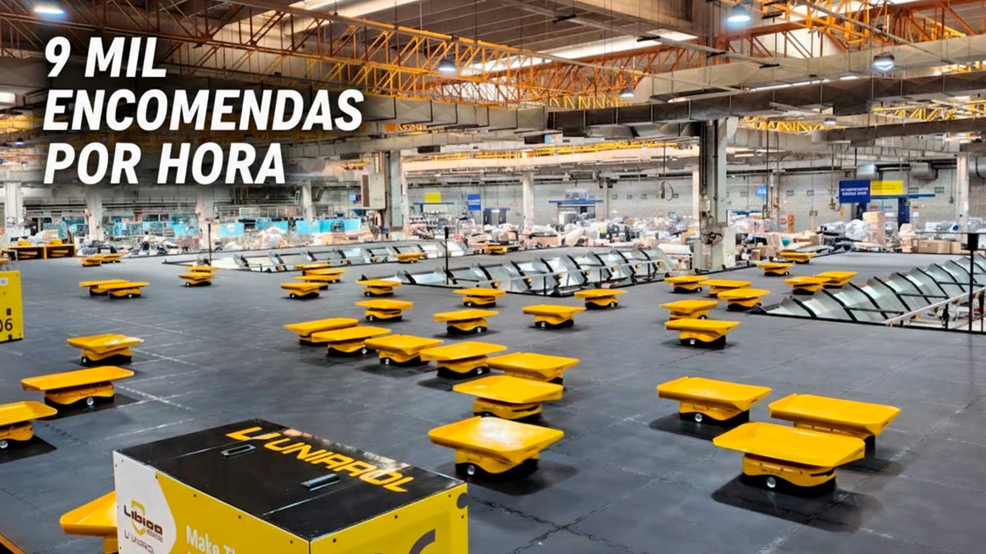 Com 240 robôs com inteligência artificial, e capacidade de processar 9 mil encomendas por hora, novo centro de triagem do correio argentino promete acabar com atrasos no auge do e-commerce