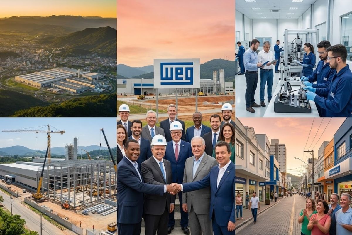 Cidade brasileira vira fábrica de bilionários com a WEG; Jaraguá do Sul investe quase R$ 1 bi em Guaramirim e muda o mapa industrial catarinense.