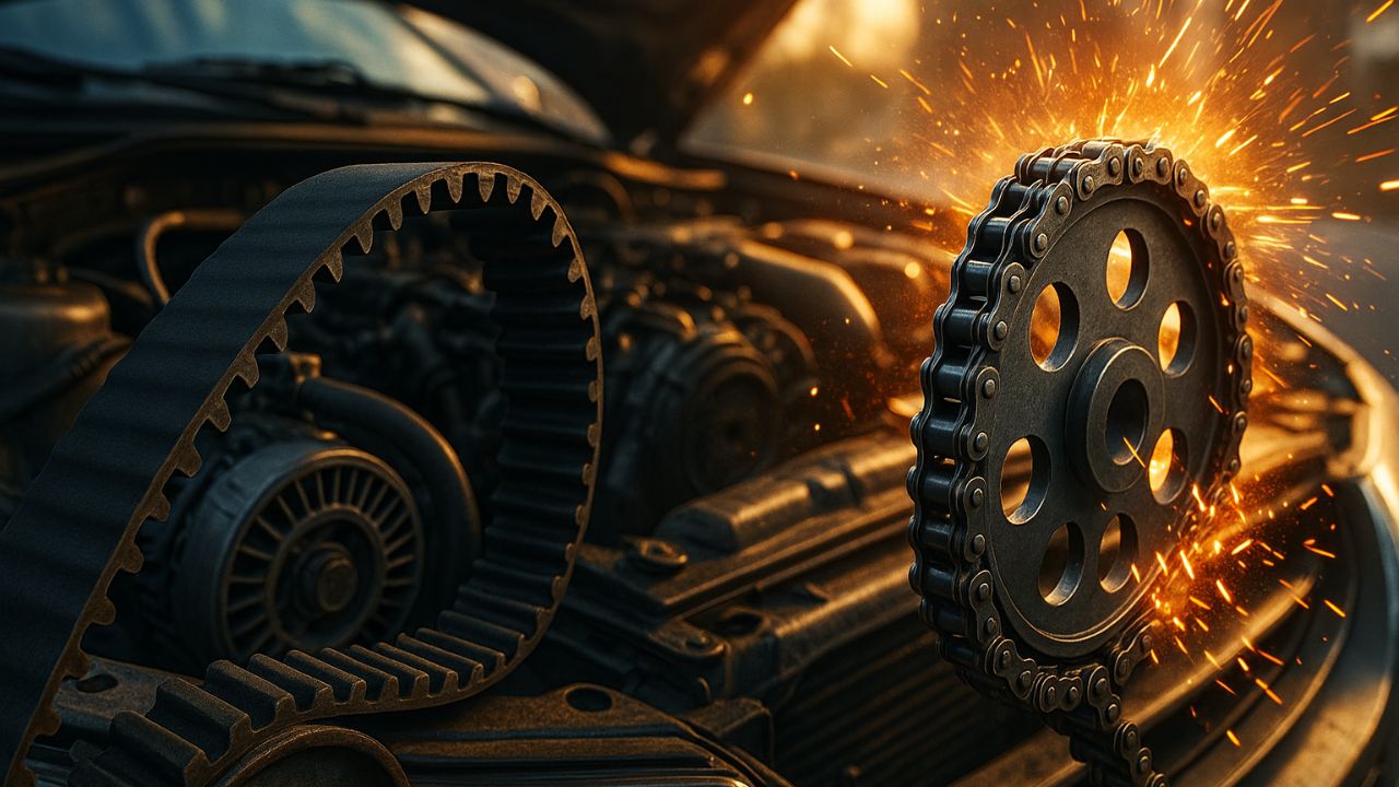 Correia dentada ou corrente de comando: vídeo revela qual delas pode destruir seu motor em segundos, qual dura a vida toda, qual pesa no bolso e qual realmente vale a pena