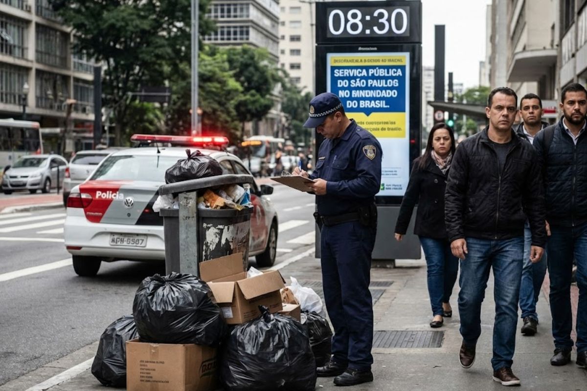 Evite multa por lixo na calçada fora da coleta. Entenda regras, valores e quando o ato vira crime ambiental nas grandes cidades.