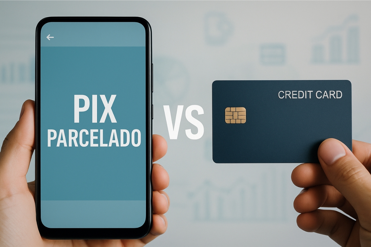 Pix parcelado ou cartão de crédito, veja o que observar na simulação de parcelas, como os juros variam entre bancos e qual opção pesa menos no fim