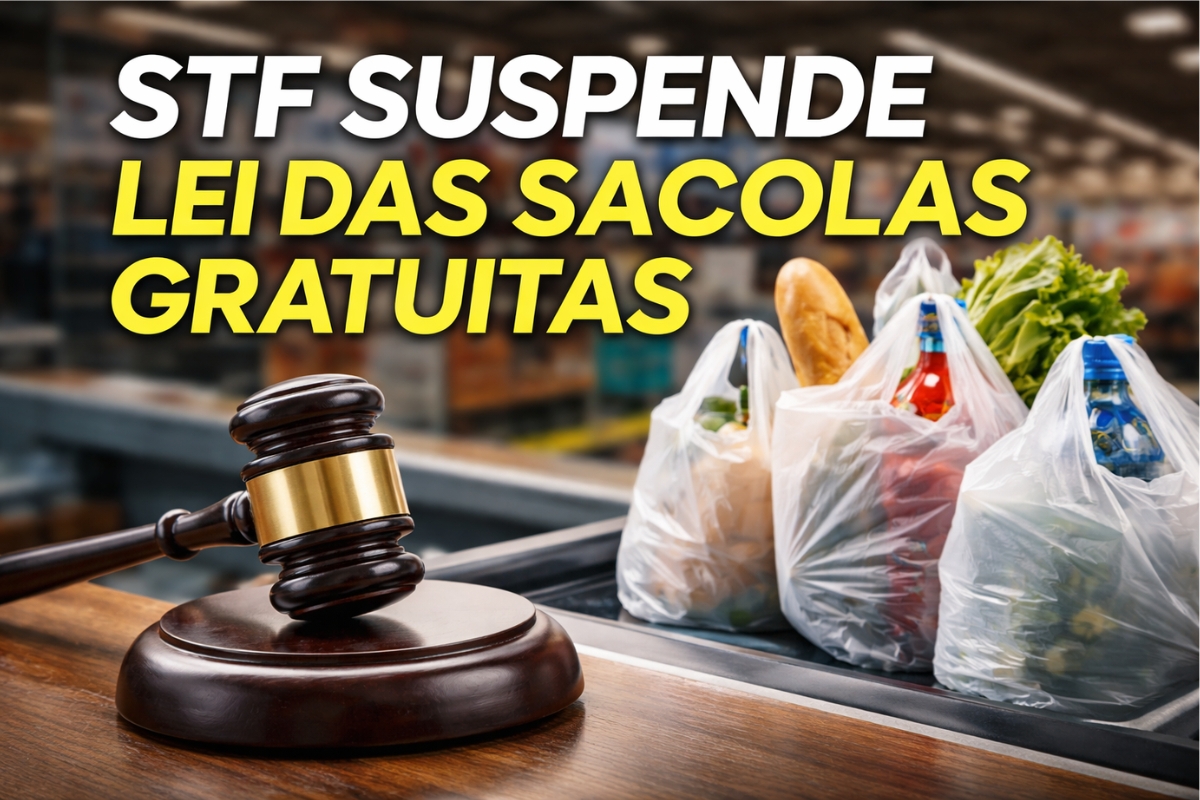 Regra sobre sacolas plásticas é suspensa pelo STF, trazendo alívio imediato e menos risco de penalidades ao setor comercial