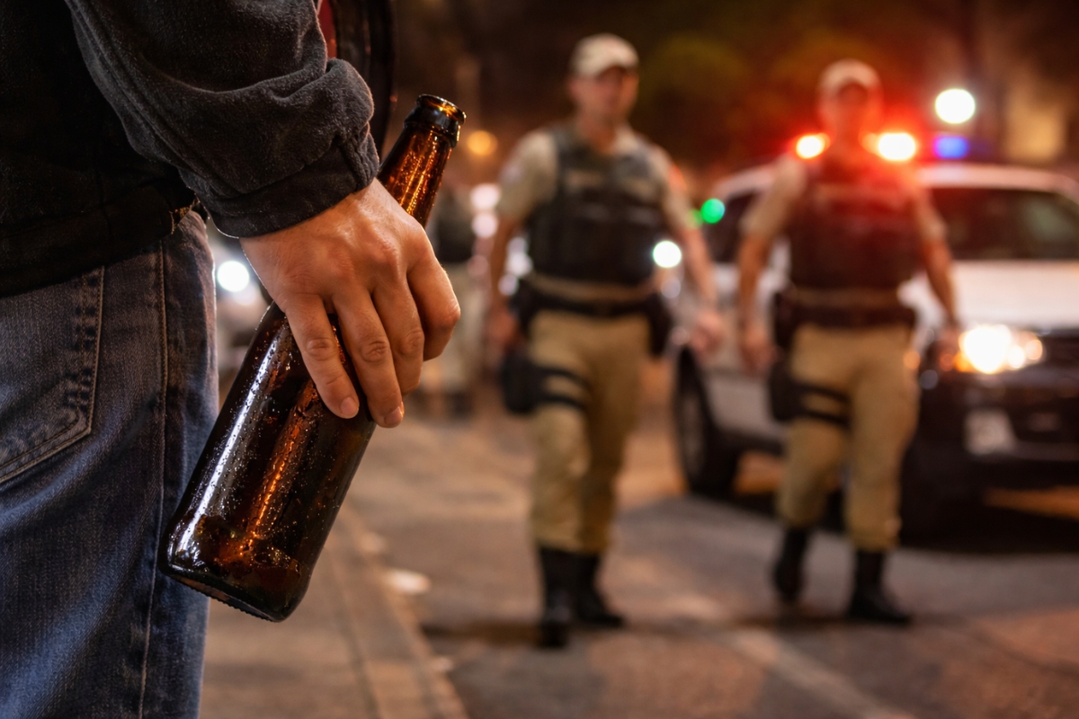 A circulação de uma multa de R$ 1.071,92 ligada a bebida alcoólica na rua chamou atenção e gerou dúvidas no sul do Brasil.