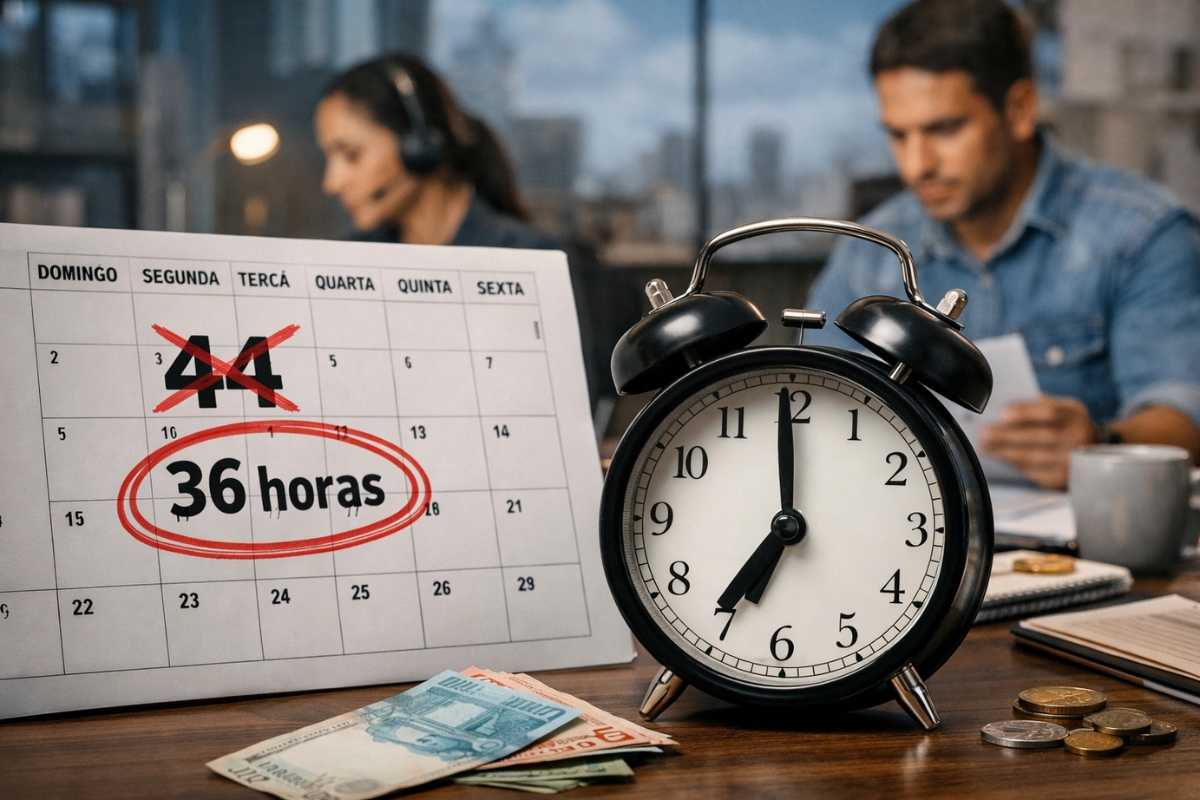 Como a PEC 148/2015 pode transformar a rotina de trabalho, ao trocar 44 por 36 horas e encerrar o 6×1, exigindo planejamento de empresas e equipes