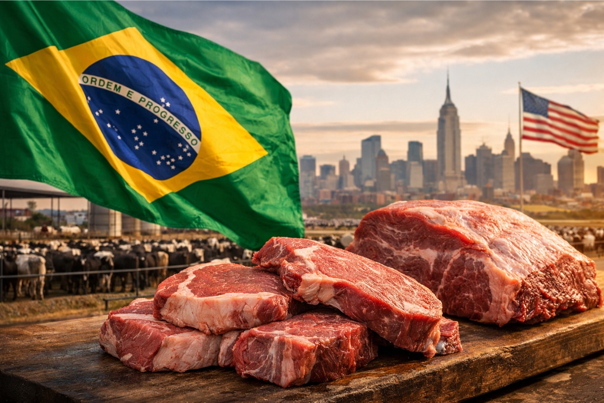 A disputa pela carne bovina global esquenta, o Brasil lidera em 2025 com 12,35 milhões de toneladas e os EUA ficam logo atrás