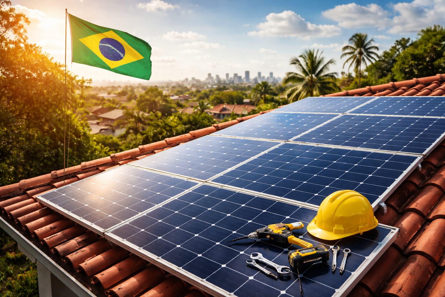 Energia solar avança no Brasil impulsionada por custos mais baixos