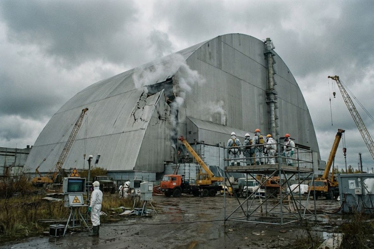 escudo de Chernobyl perde confinamento após drone, AIEA aponta risco de radiação no reator 4 e cobra reforma urgente do Novo Confinamento Seguro para conter novos escapes.
