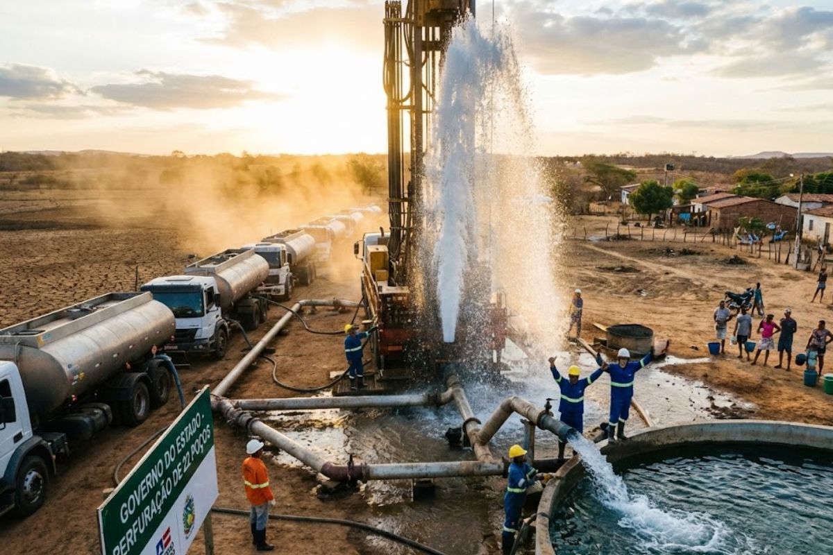 Águas do Piauí antecipa poços, reforça o abastecimento de água e acelera o Plano de Enfrentamento à Estiagem para socorrer cidades do Piauí em plena seca.