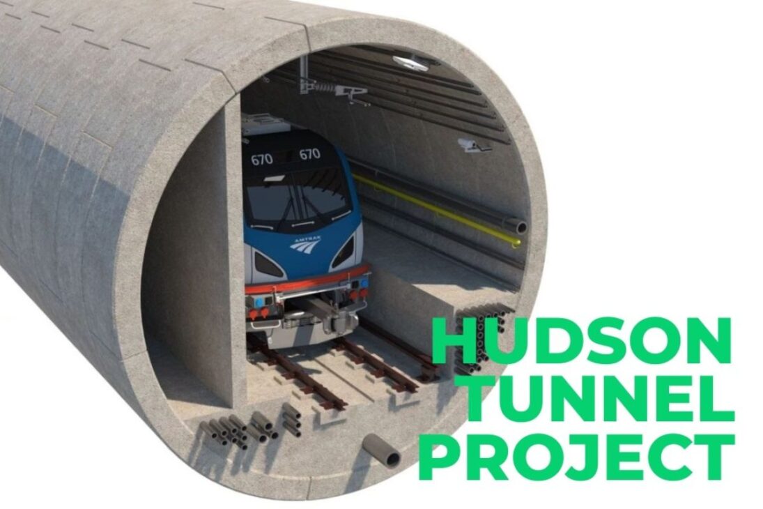túnel gigante bajo el río Hudson en Nueva York, parte del Hudson Tunnel Project, promete aliviar el tráfico en Nueva York y proteger la economía de la costa este.