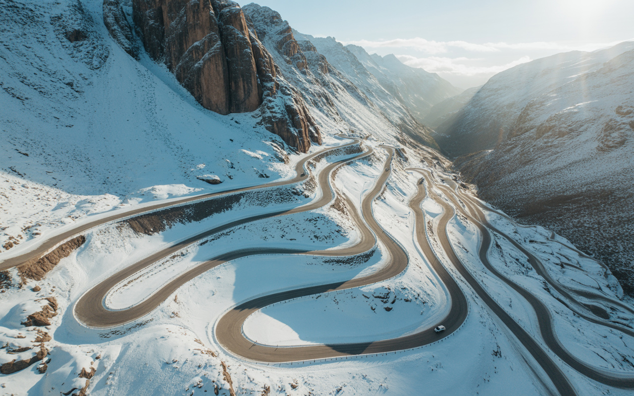 Com 6.961 metros de montanha ao redor, curvas em zigue-zague brutais, clima imprevisível e pista acima de 3.200 metros de altitude, a estrada que leva ao ponto mais elevado das Américas desafia motoristas em um dos trajetos mais extremos do planeta