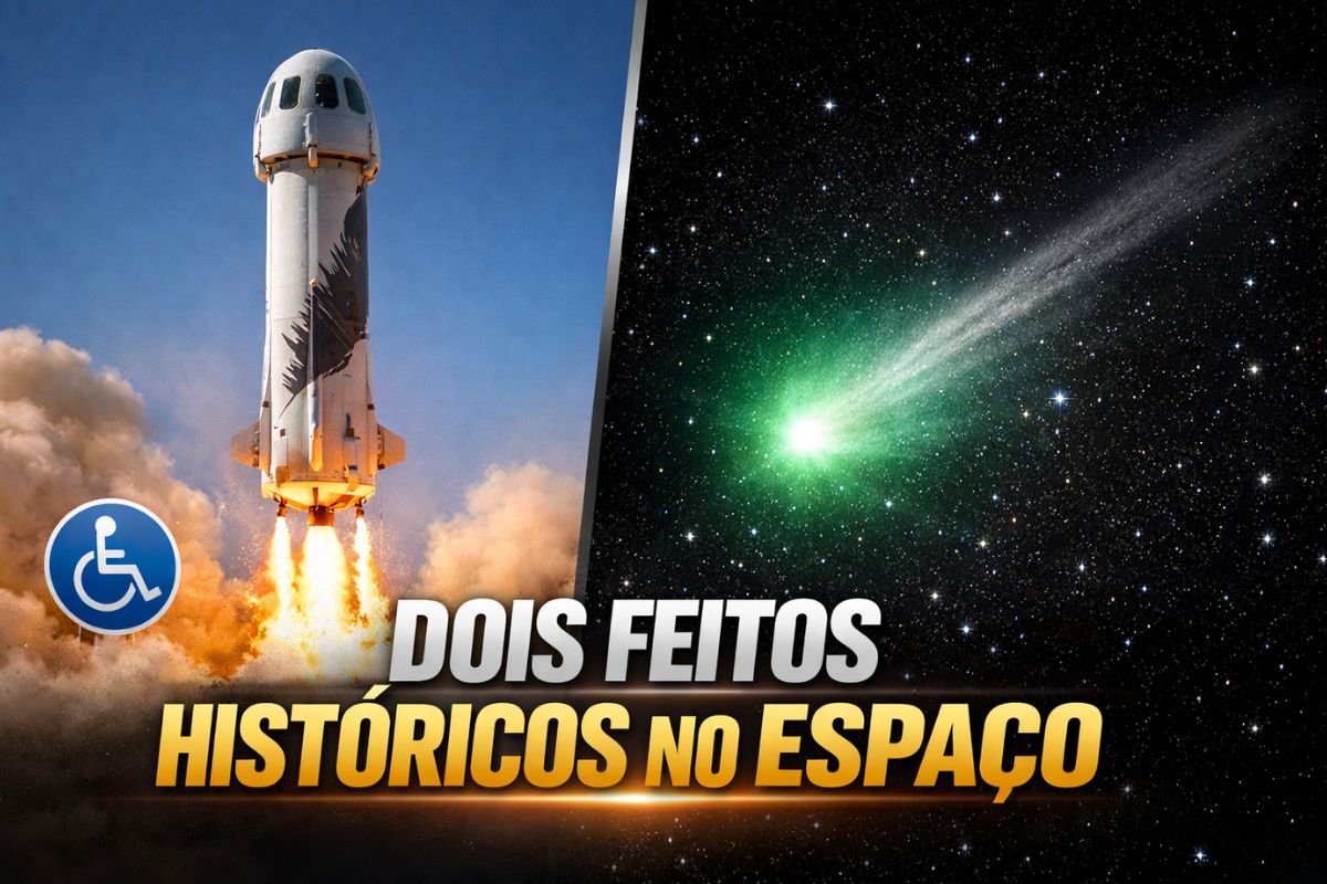 Foguete New Shepard leva primeira pessoa em cadeira de rodas ao espaço e cometa interestelar 3I/Atlas com vulcões de gelo e raios X intriga cientistas, cruza o sistema solar (2)