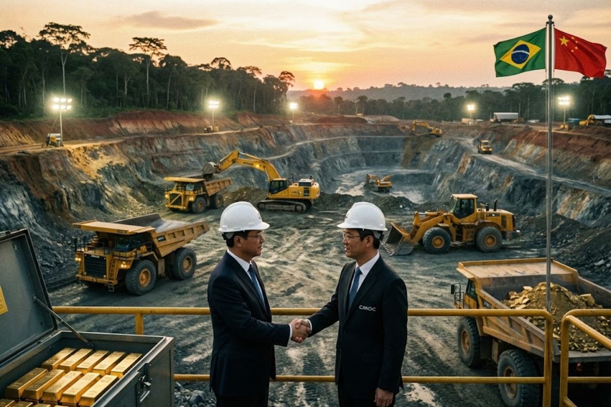 gigante chinesa CMOC compra minas de ouro no Brasil da Equinox Gold, reforça atuação em metais preciosos e amplia presença na América do Sul.