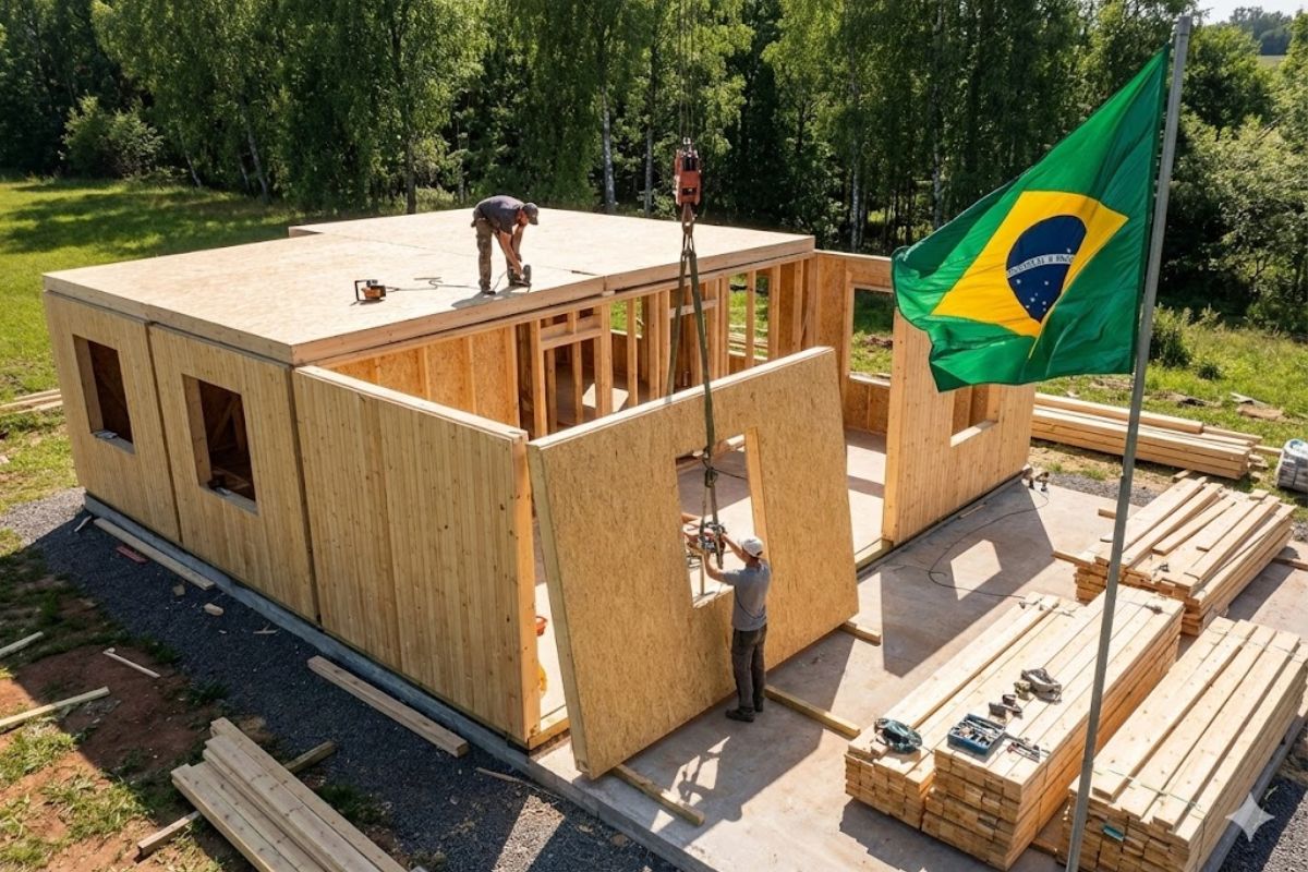 Vídeo mostra como um homem ergue casa e transforma casa em 10 dias em casa barata com linha de montagem e planejamento de obra bem definido.