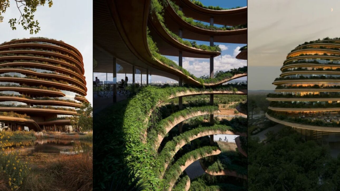 Edificio inspirado en termiteros en Cuiabá usa ventilación natural para enfrentar hasta 50 °C con eficiencia, diseño verde y confort térmico.