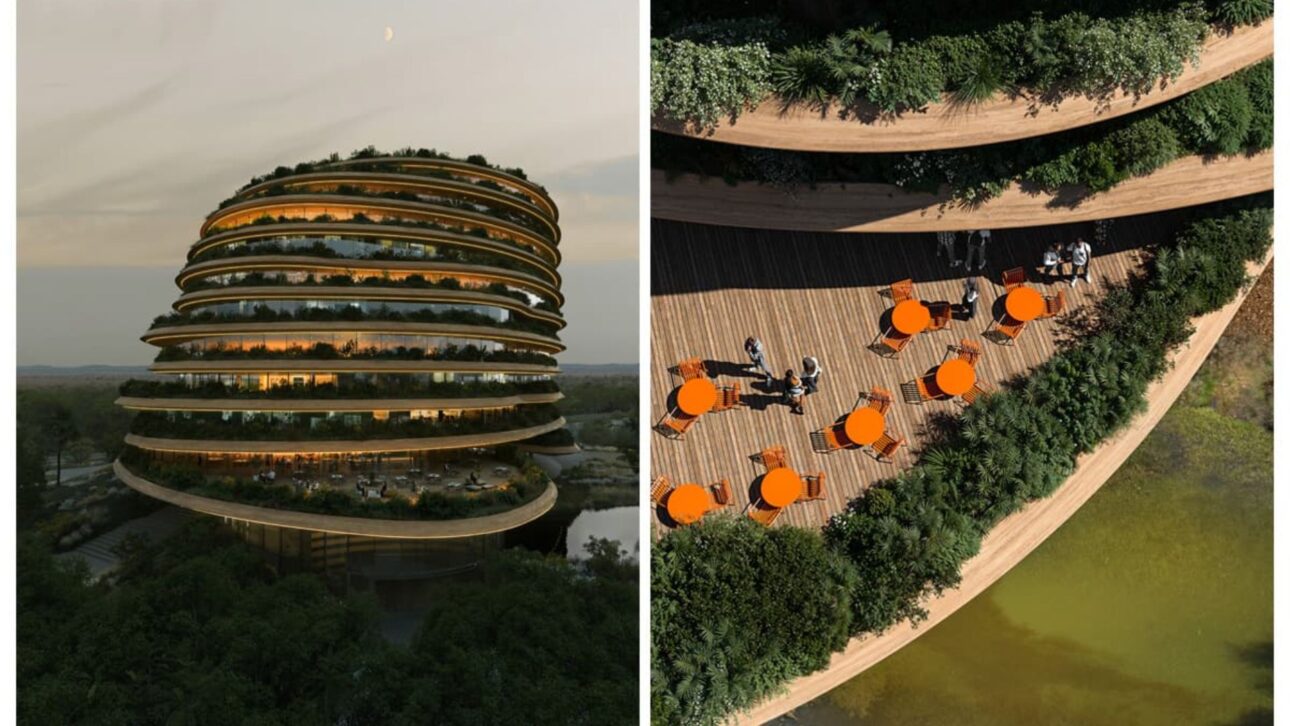 Edificio inspirado en termiteros en Cuiabá usa ventilación natural para enfrentar hasta 50 °C con eficiencia, diseño verde y confort térmico.