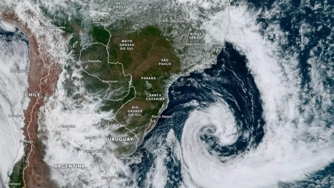 Nuevo ciclón se forma en Brasil e Inmet emite alerta para 20 estados y el DF con riesgo de granizo, vientos fuertes y lluvias por encima de 150 mm.