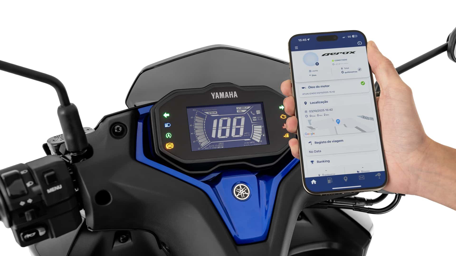 Nova Yamaha Aerox 160 chega ao Brasil com motor 155 cm³, ABS, Smart Key, visual esportivo e conectividade Y-Connect por R$ 18.990.
