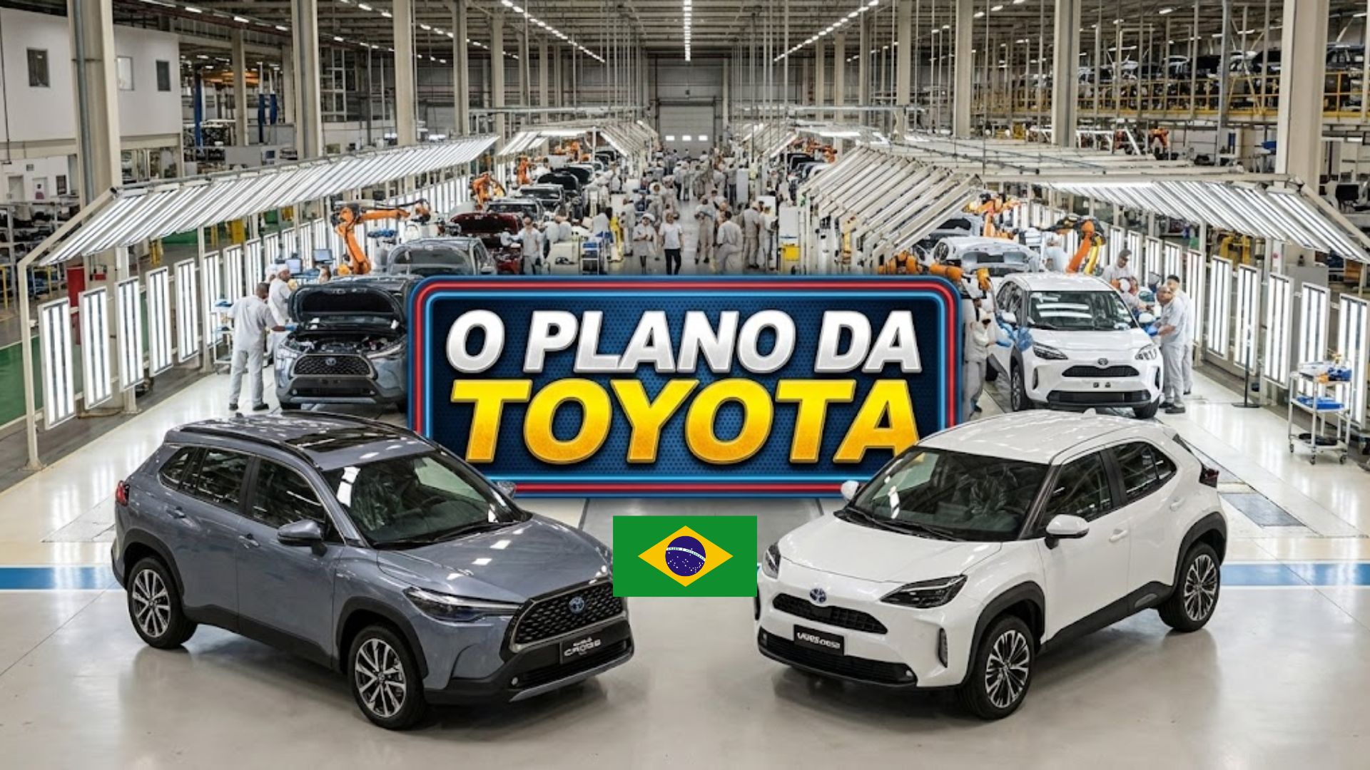 Toyota retoma produção com motores importados, foca nos híbridos e adia o Yaris Cross para 2026 após destruição da fábrica de Porto Feliz.
