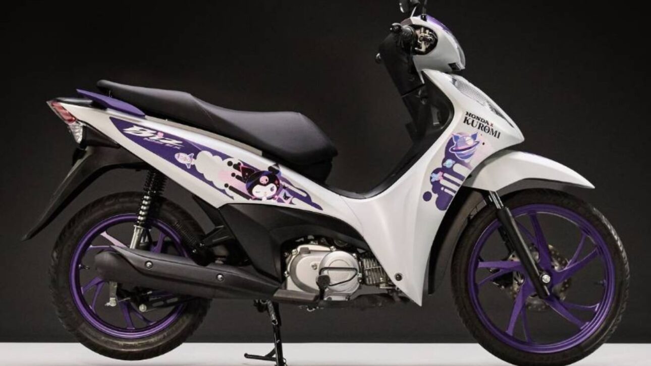 Versión conceptual de la Honda Biz inspirada en Kuromi aparece en la CCXP 2025 con visual de anime, motor 125 cc y autonomía superior a 300 km.