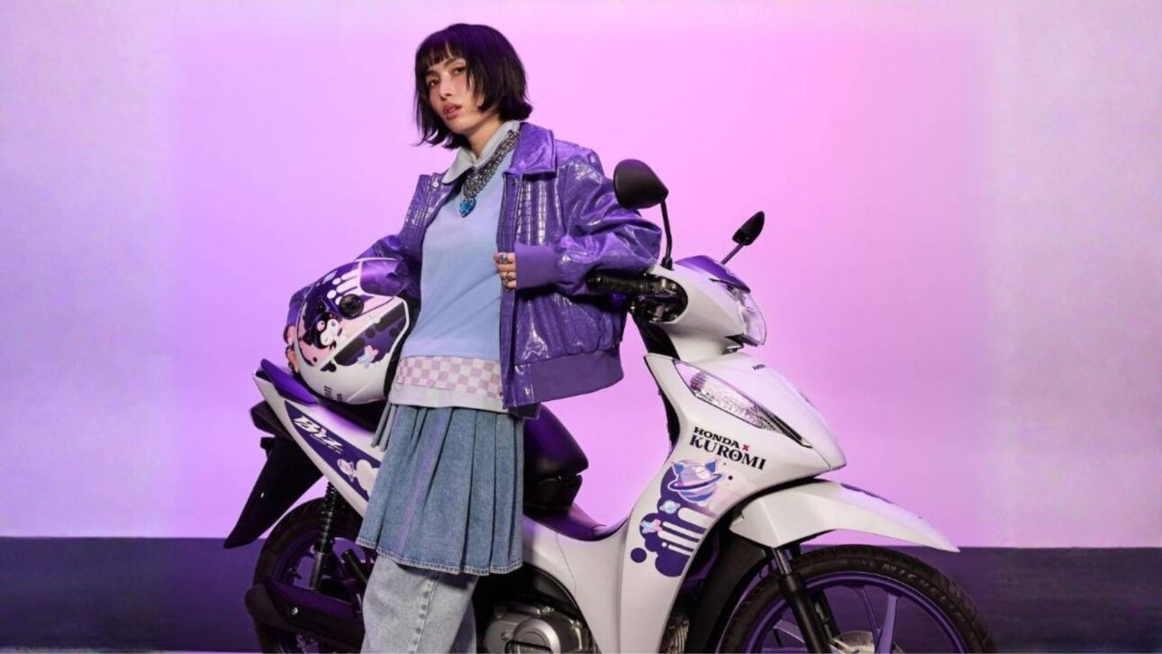 Versión conceptual de la Honda Biz inspirada en Kuromi aparece en la CCXP 2025 con visual de anime, motor 125 cc y autonomía superior a 300 km.