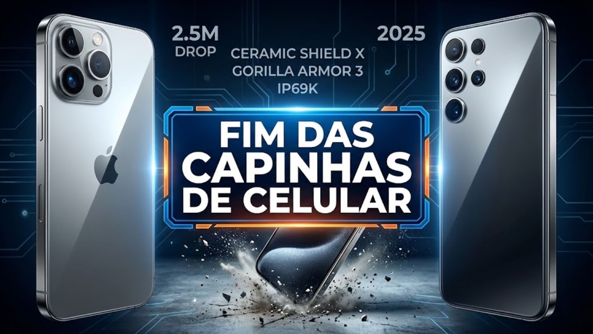 Novos smartphones de 2025, incluindo o iPhone 17, elevam a resistência do vidro e impulsionam a tendência de uso sem capinhas tradicionais.