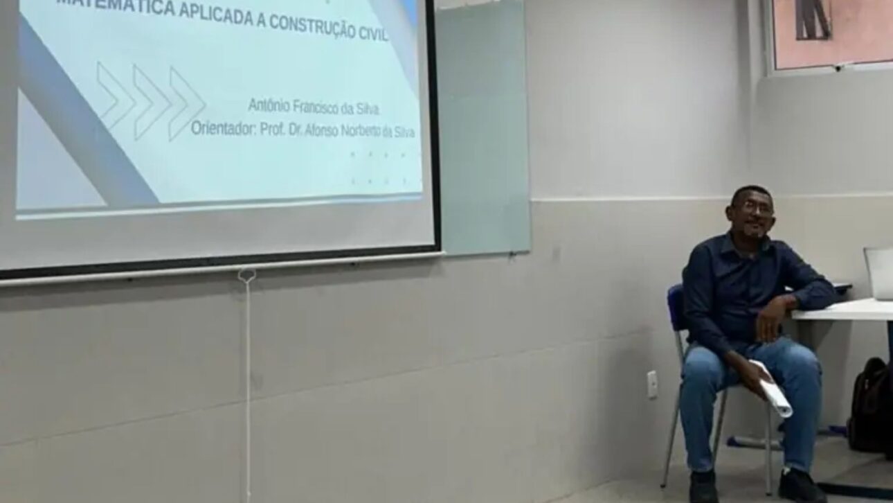 Albañil de 55 años concluye Matemáticas en UESPI tras rutina pesada y tiene TCC sobre construcción civil reconocido como referencia académica.