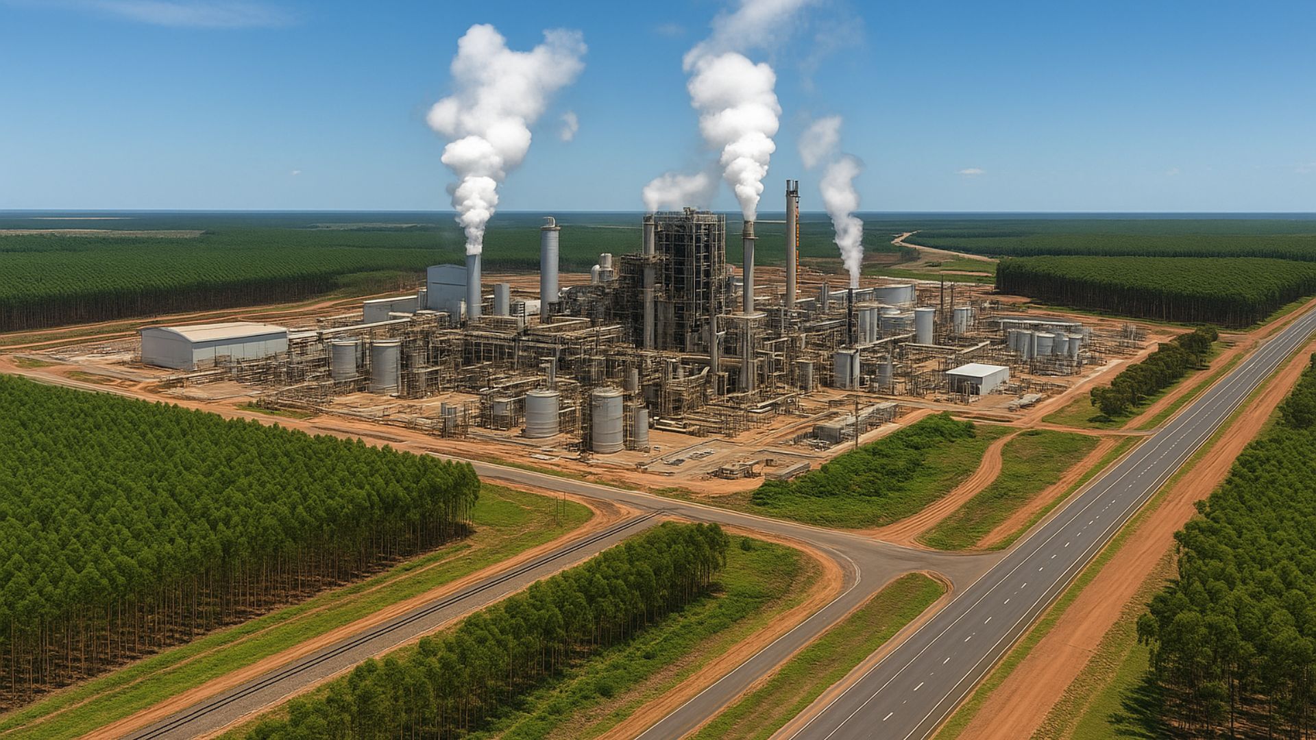 Megafábrica da Suzano transforma Ribas do Rio Pardo em polo global de celulose e energia renovável, com produção máxima e impacto econômico local.