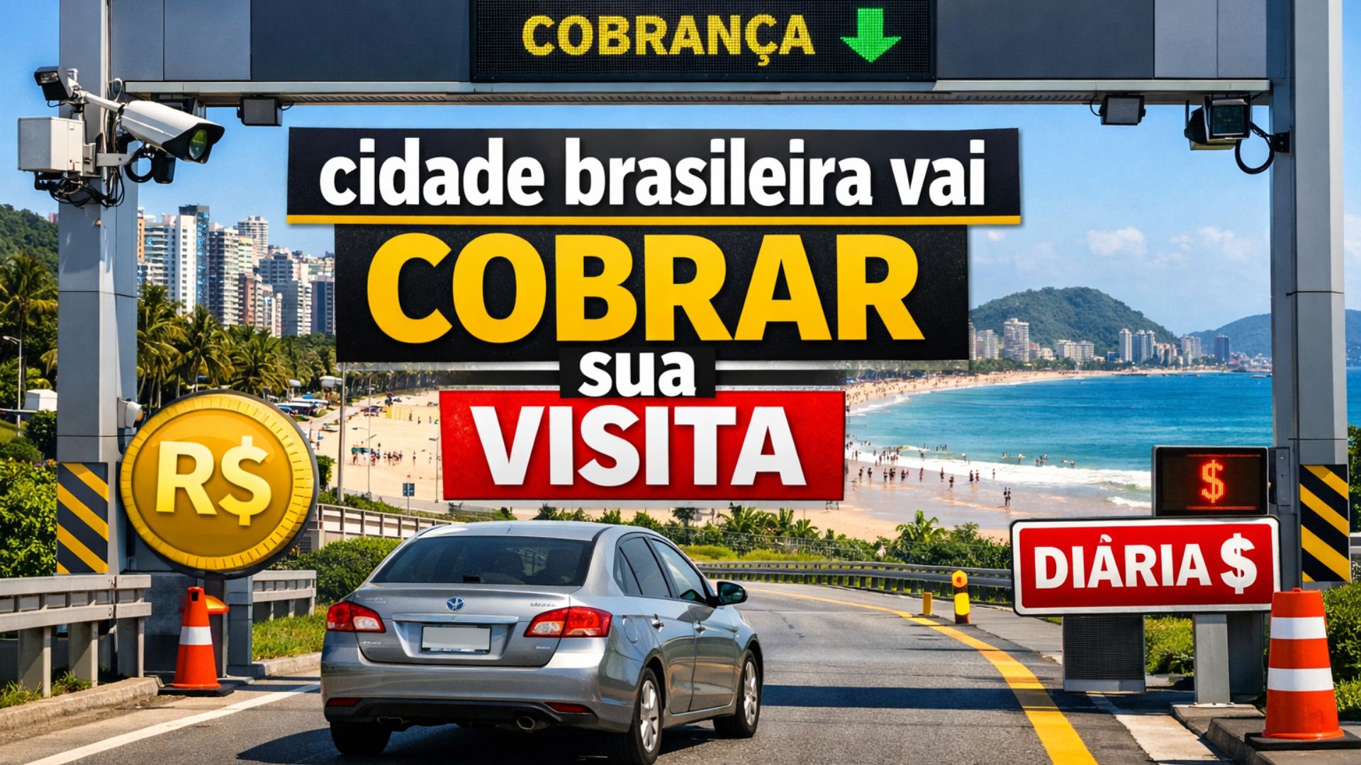 Guarujá aprova taxa diária para veículos de turistas, com valores por categoria, limite mensal, regras de isenção e multa que pode dobrar a dívida.