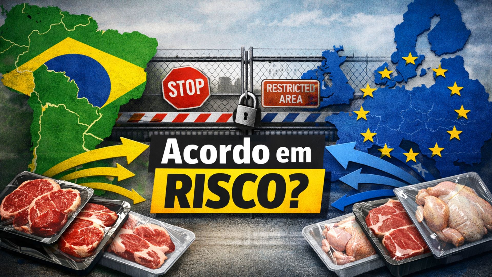 Mercosul avalia reciprocidade diante de salvaguardas da UE que podem limitar exportações de carne e frango no acordo entre os blocos.
