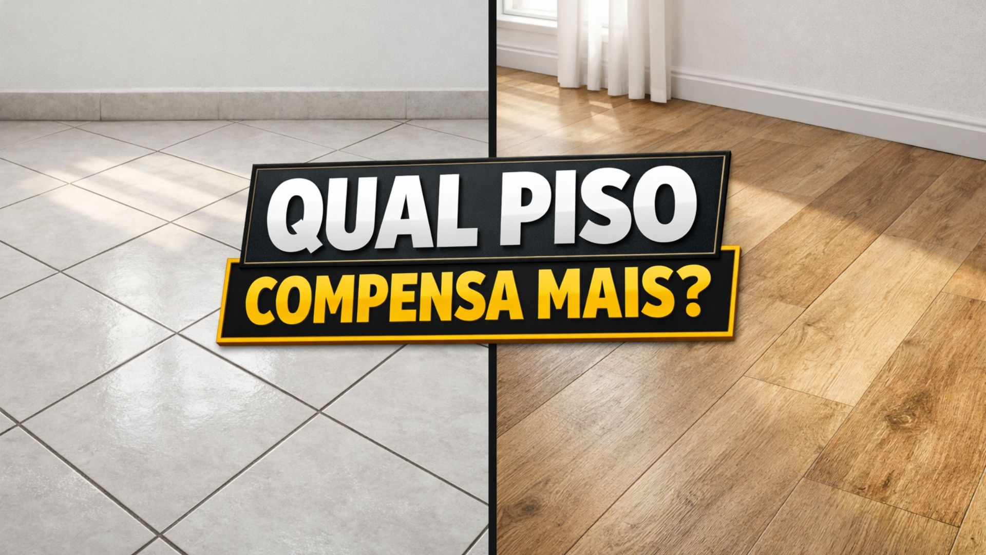 Comparação real mostra quanto custa trocar o piso de casa popular com cerâmica simples ou vinílico em régua, incluindo mão de obra, tempo de obra e conforto acústico.