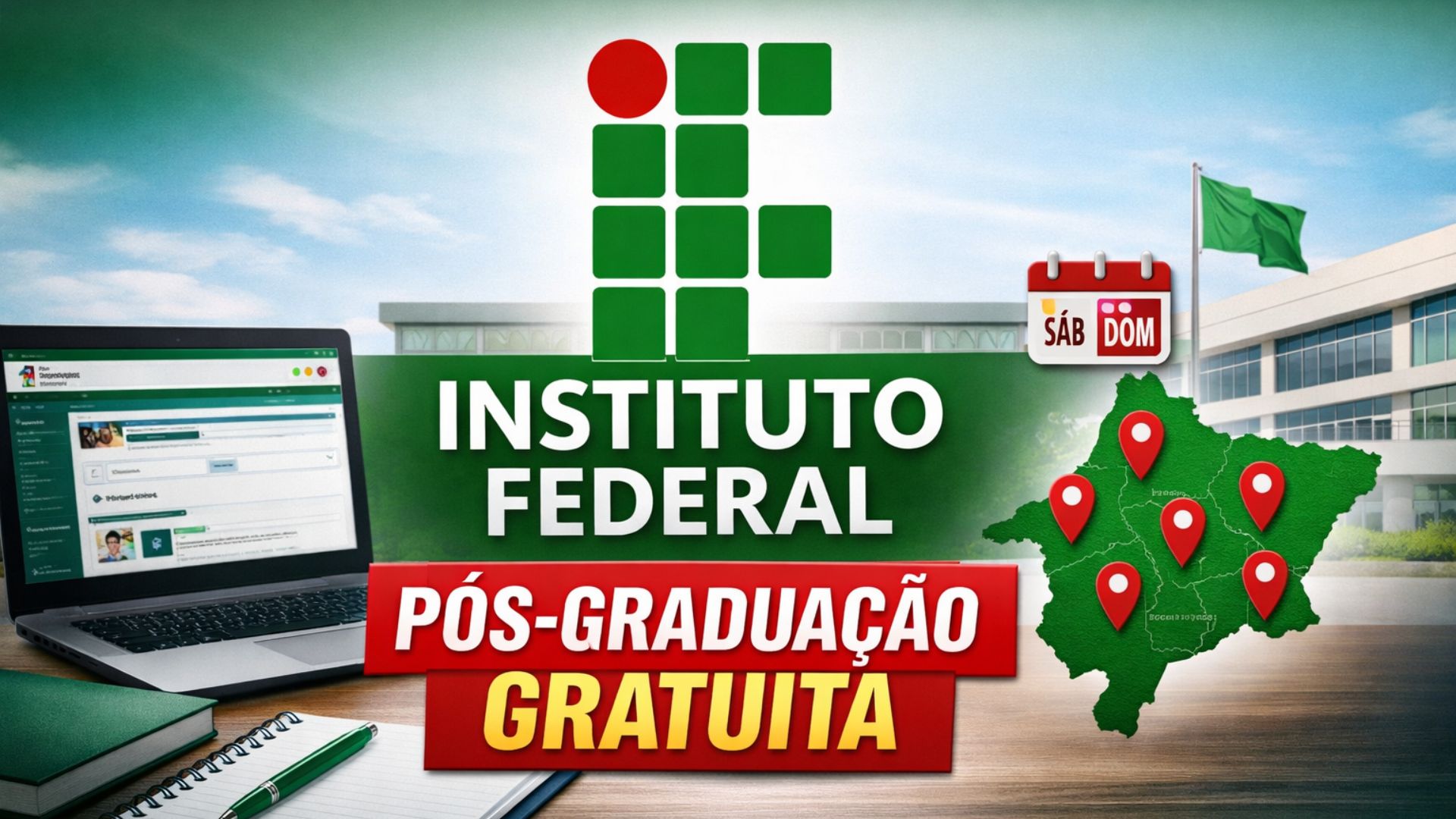 IFMA abre 450 vagas em pós-graduação gratuita a distância, com polos no Maranhão, encontros aos fins de semana e inscrições online.