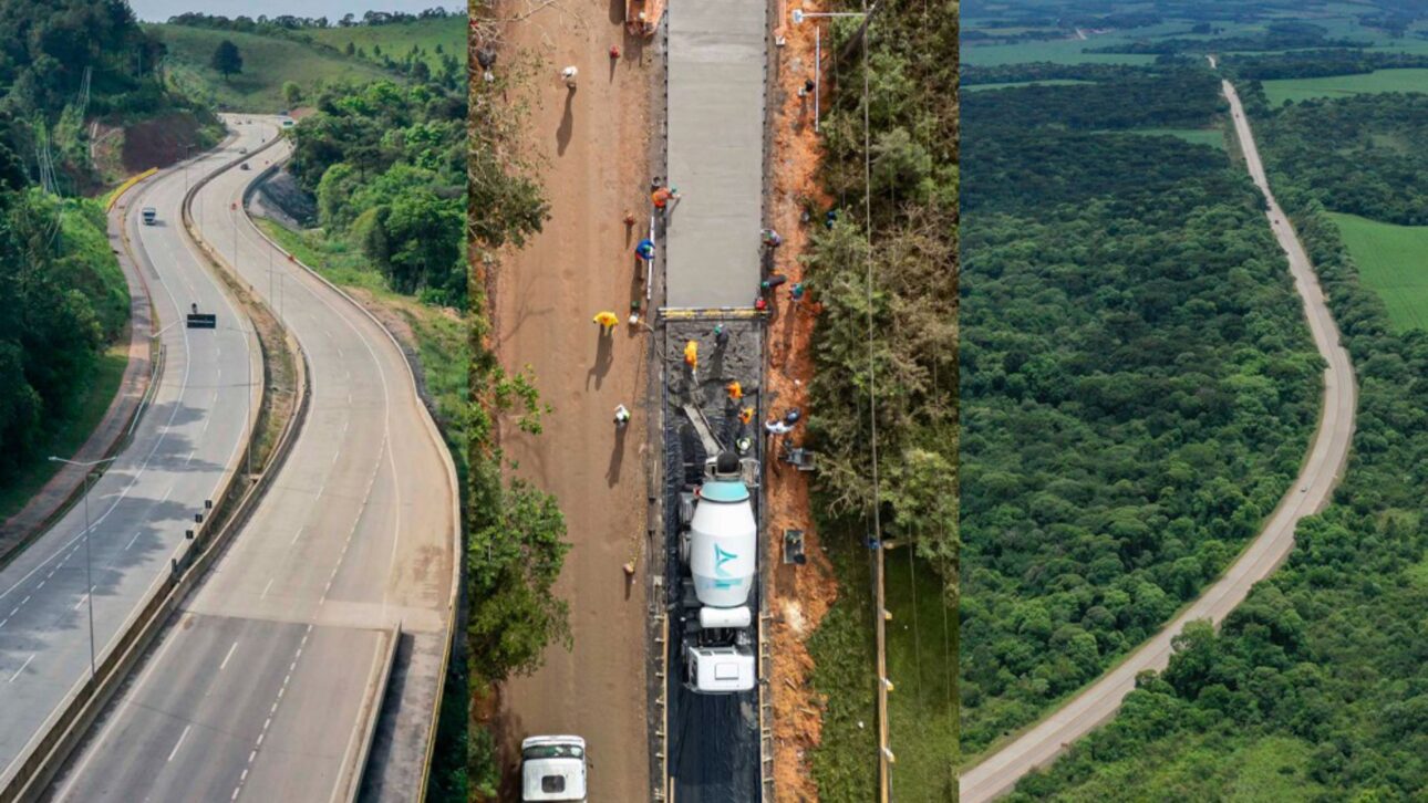 Duplicación de la PRC-466 en Paraná avanza con pavimento de concreto, whitetopping, nuevo puente e inversión de R$ 140 millones. Obra llega a 87%.