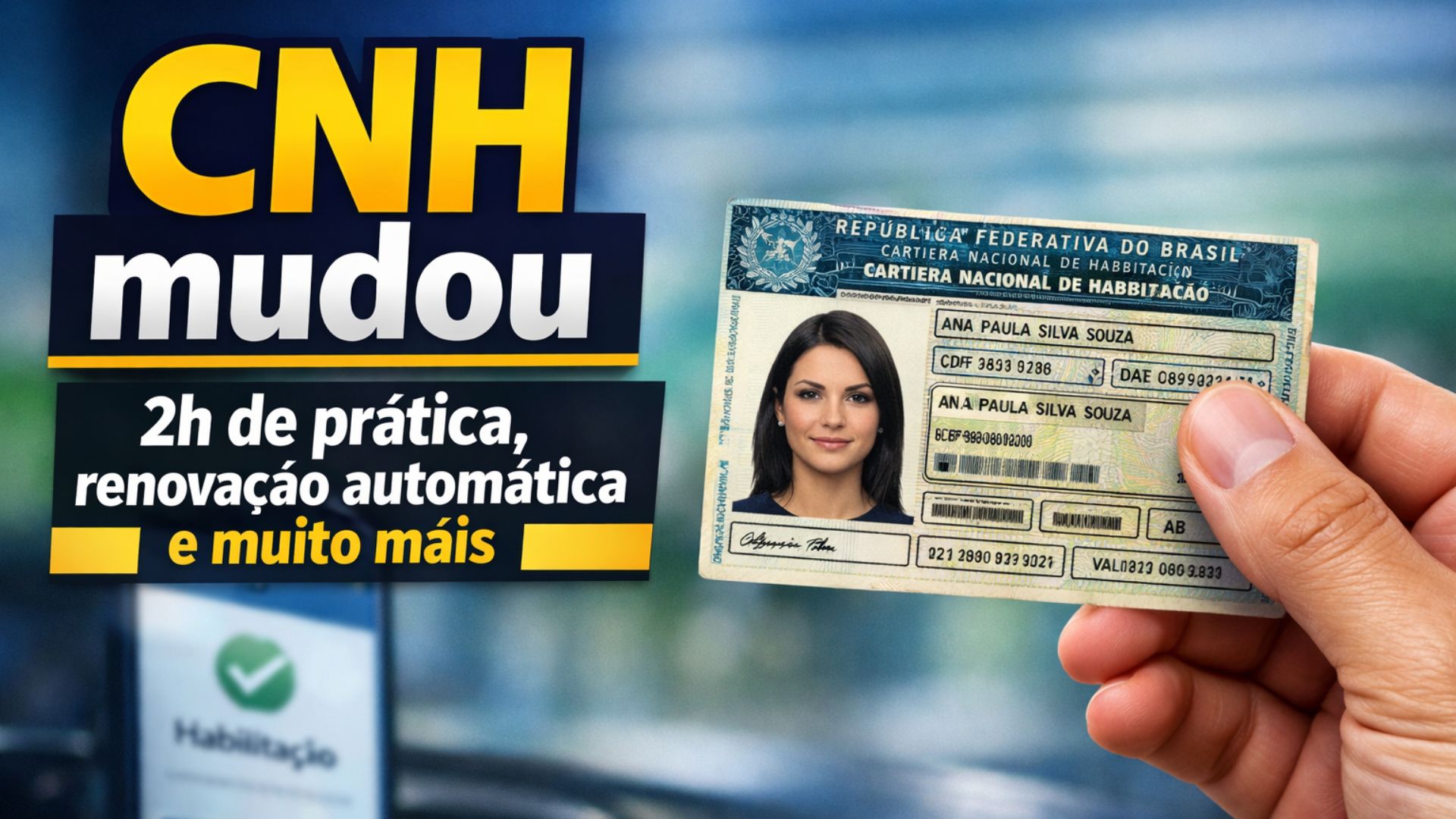 Nova regra da CNH muda habilitação no Brasil, libera estudo online, reduz aulas práticas e cria renovação automática, afetando custos e acesso ao documento.