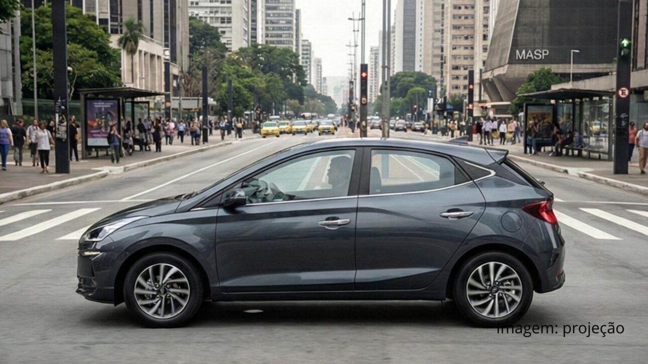 Nuevo Hyundai HB20 2027 se estrena en 2026 con visual renovado, motor 1.0 turbo de 120 cv y enfoque en confort, tecnología y ventas en Brasil. (Imagen: proyección)