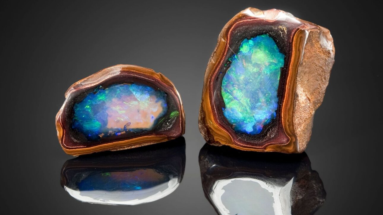 Garimpeiro corta rocha pesada e revela opala rara de quase 400 g em Queensland; peça foi avaliada e incorporada a acervo público na Austrália.