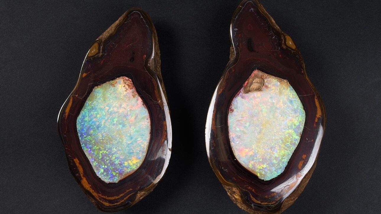 Garimpeiro corta rocha pesada e revela opala rara de quase 400 g em Queensland; peça foi avaliada e incorporada a acervo público na Austrália.