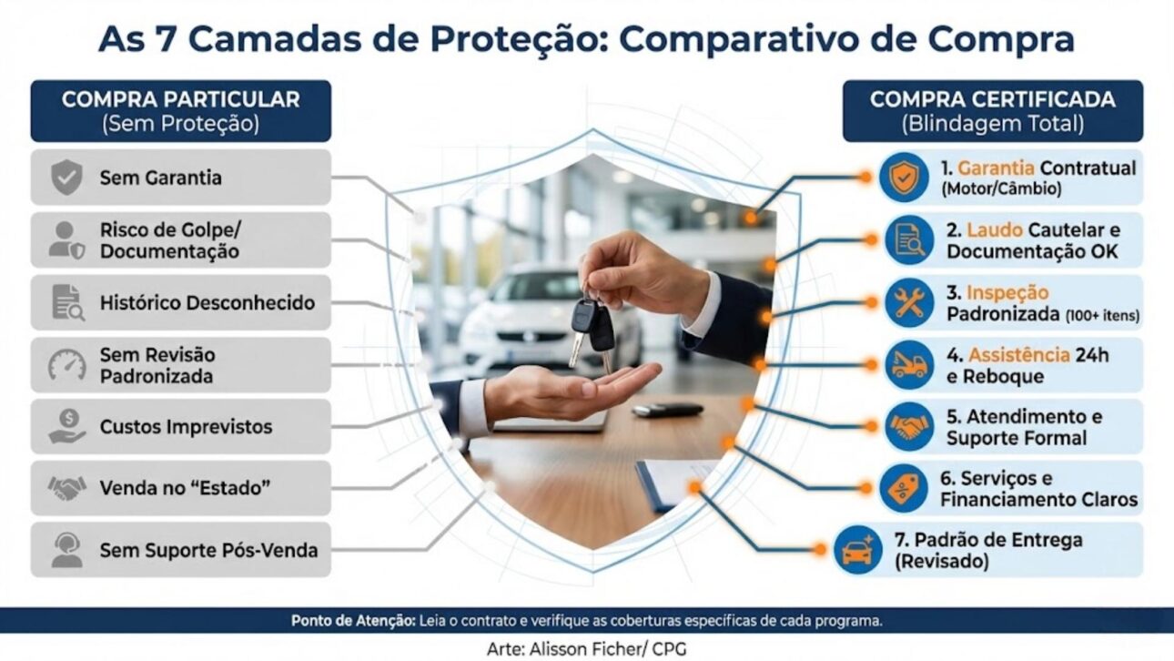 Entiende las ventajas de comprar carro usado certificado en 2026, con inspección técnica, garantía contractual y más seguridad para evitar fraudes comunes en el mercado.