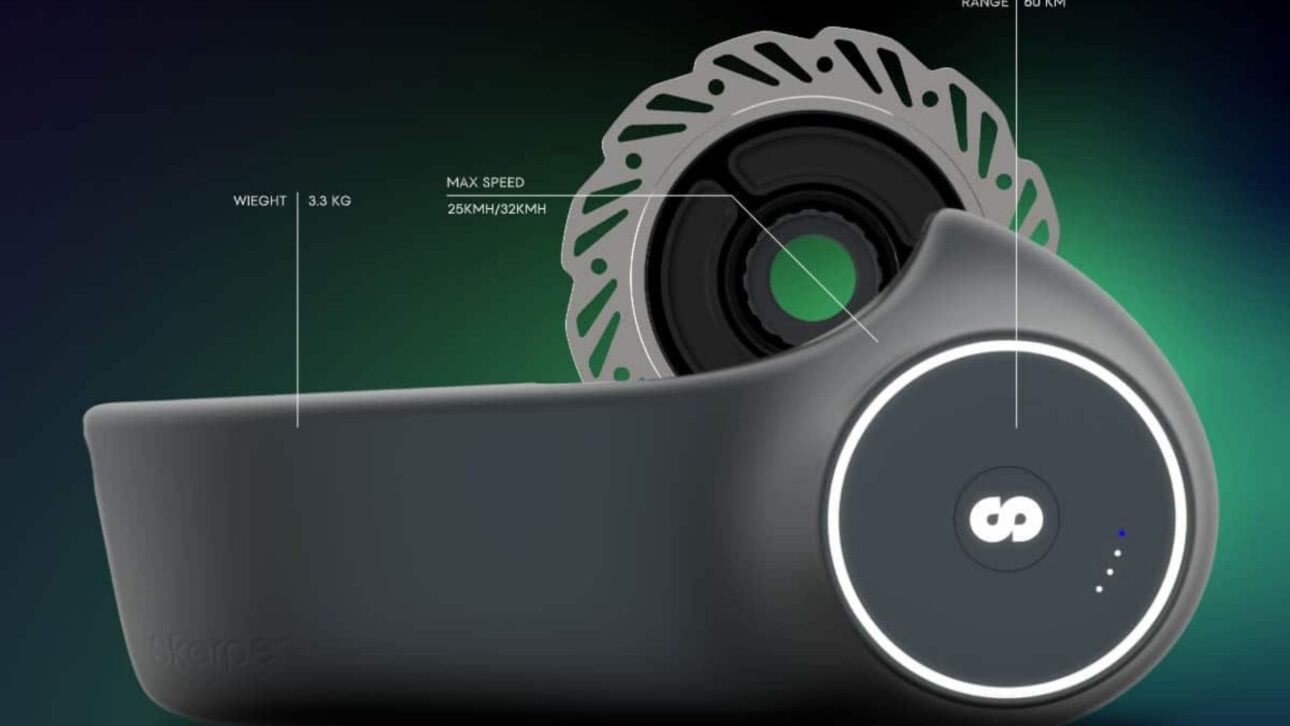 El Sistema Británico Skarper Convierte Bicicleta Común en Eléctrica con Encaixe en el Freno de Disco, Motor de 250 W y Autonomía de Hasta 50 km.