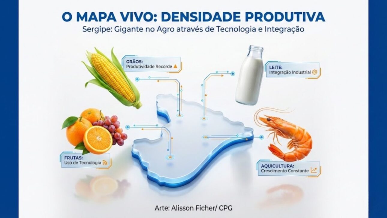 Sergipe lidera productividad agrícola no Brasil e se destaca em milho, leite, laranja e camarão, mesmo sendo o menor estado do país.
