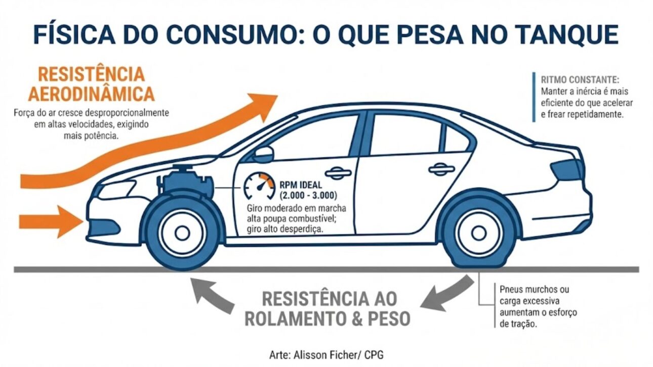 Estudios indican cuál rango de velocidad ayuda a reducir el consumo de combustible en la carretera y explican cómo el giro del motor y la aerodinámica influyen en el gasto.
