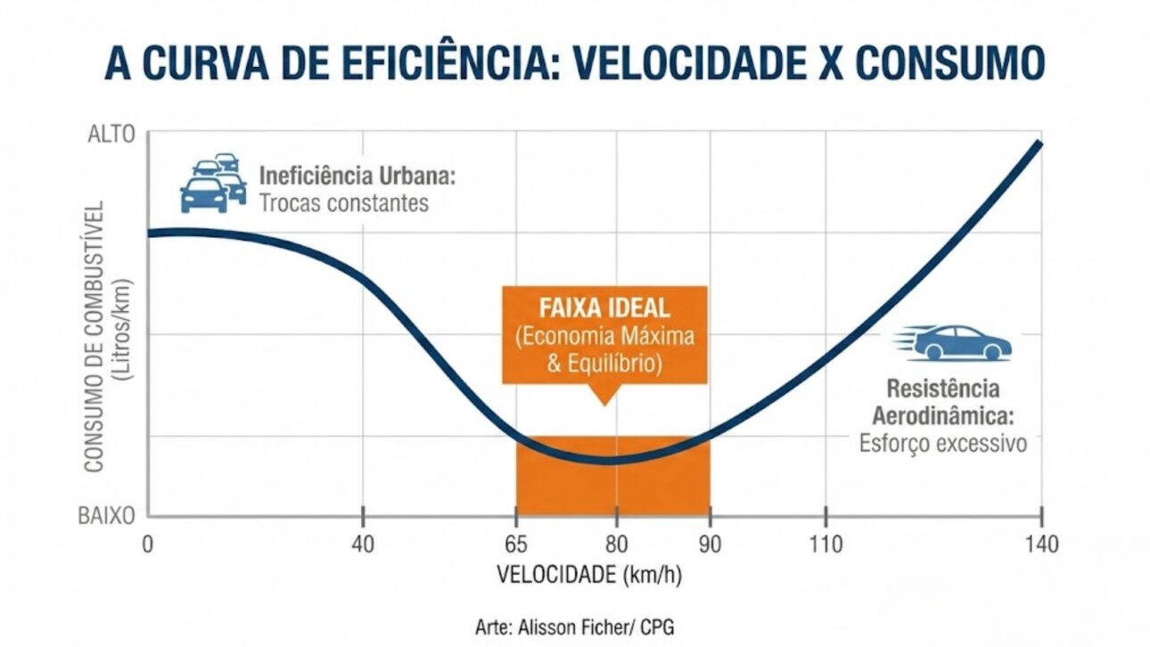 Estudios indican cuál rango de velocidad ayuda a reducir el consumo de combustible en la carretera y explican cómo el giro del motor y la aerodinámica influyen en el gasto.
