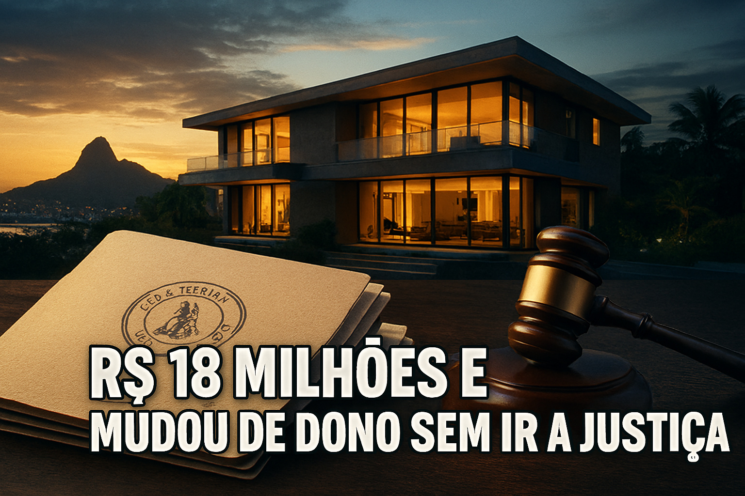 Com valor estimado em R$ 18 milhões, um imóvel no Rio de Janeiro sofreu usucapião extrajudicial, mudou de dono fora da Justiça tradicional e acendeu alerta máximo no mercado imobiliário brasileiro