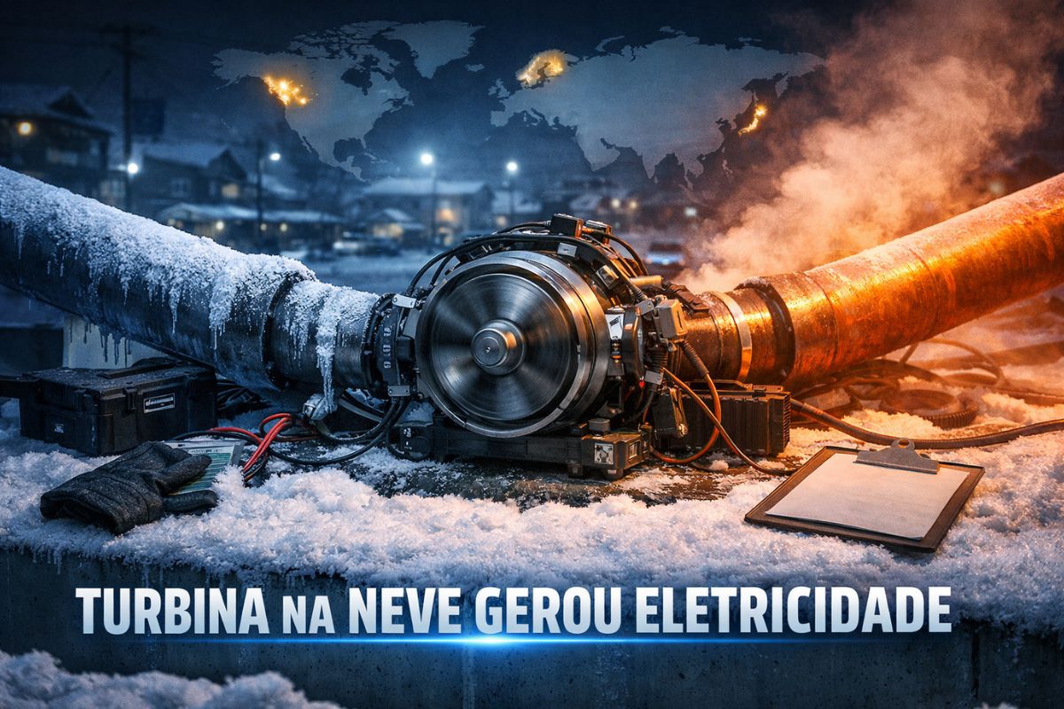 Japão testa energia congelada em Aomori com turbina à neve e mira levar a tecnologia para cidades frias da Escandinávia e da América do Norte.